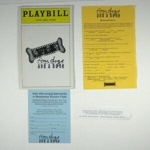 Four Dogs and Bone Playbill May 1994 John Shanley Arabella Field Reg Rogers